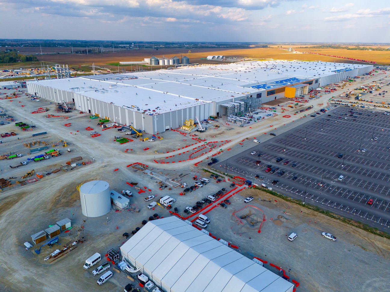 L-H Battery construction on main site 